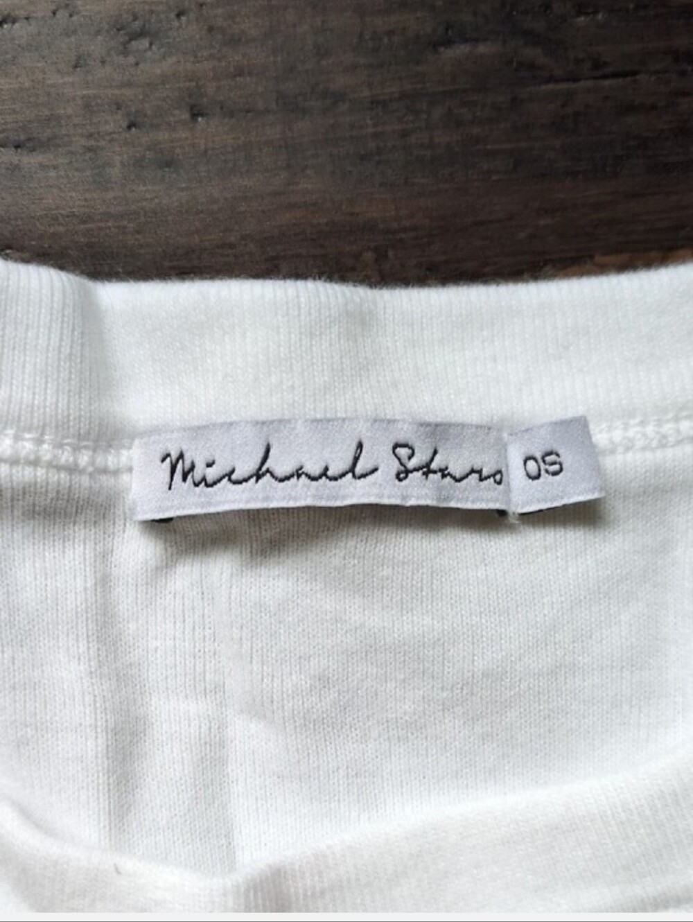 Michael Stars White Ribbed Tank Top One Size. Medium - Picture 2 of 2